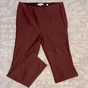 Vince Ankle Length Trouser L Slim Fit Brick Red Italian Stretch Fabric Mint Cond